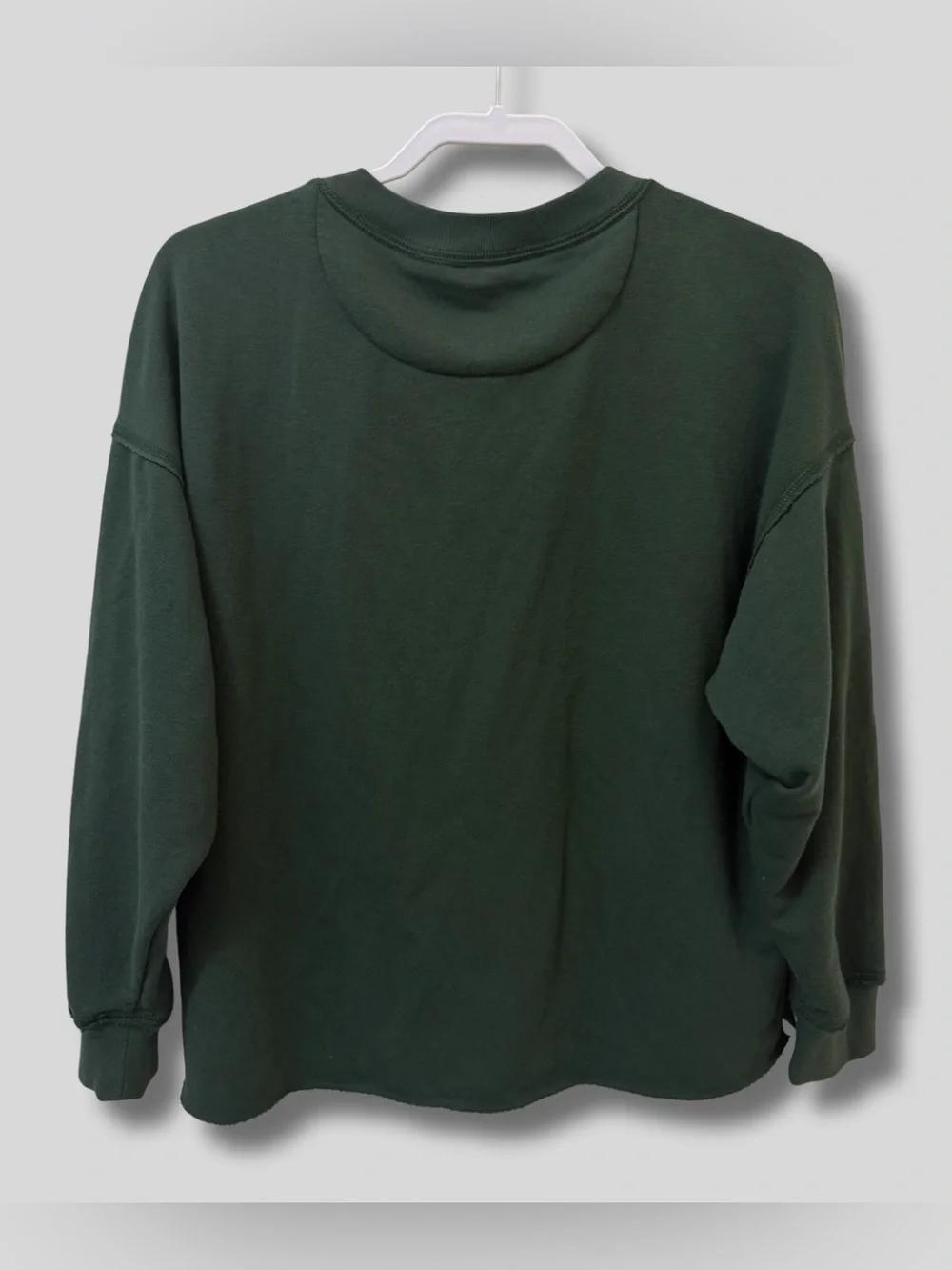 aerie Lace-Up Pullover Sweatshirt in Forest Green Size Small